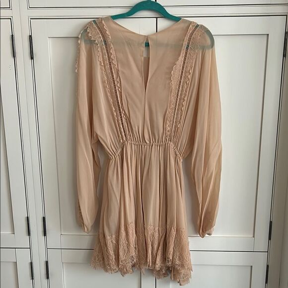 LoveShackFancy Pink Lace-Trimmed Dress - Picture 4 of 7